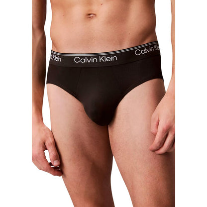 Calvin Klein Underwear Men's Stretch Polyester Briefs - Black