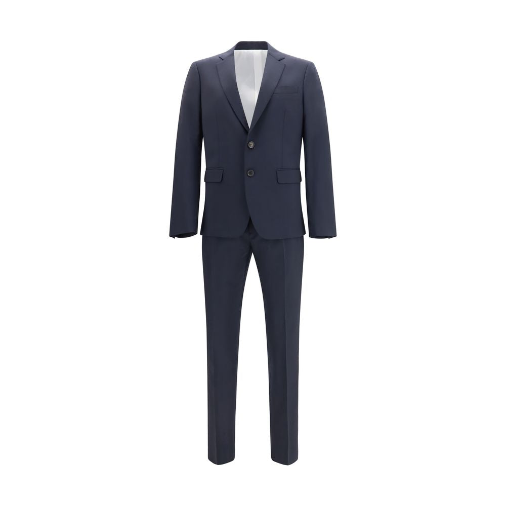 Pant Suit by Dsquared² for men in wool blue presents a sublime silhouette, showcasing a sophisticated and a sublime regular-fit that exemplifies modern elegance.