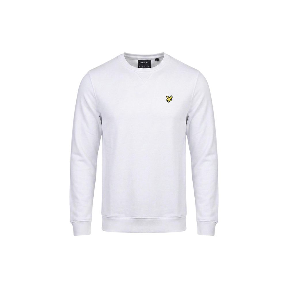 Activewear Sweatshirt by Lyle & Scott for men in cotton white presents a dynamic silhouette, featuring a dynamic and detailed with functional .