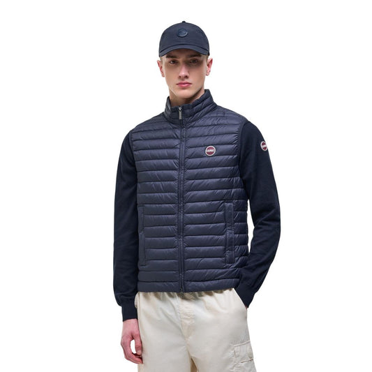 Colmar Originals Men's Lightweight Quilted Padded High-Collar Polyamide Vest - Blue