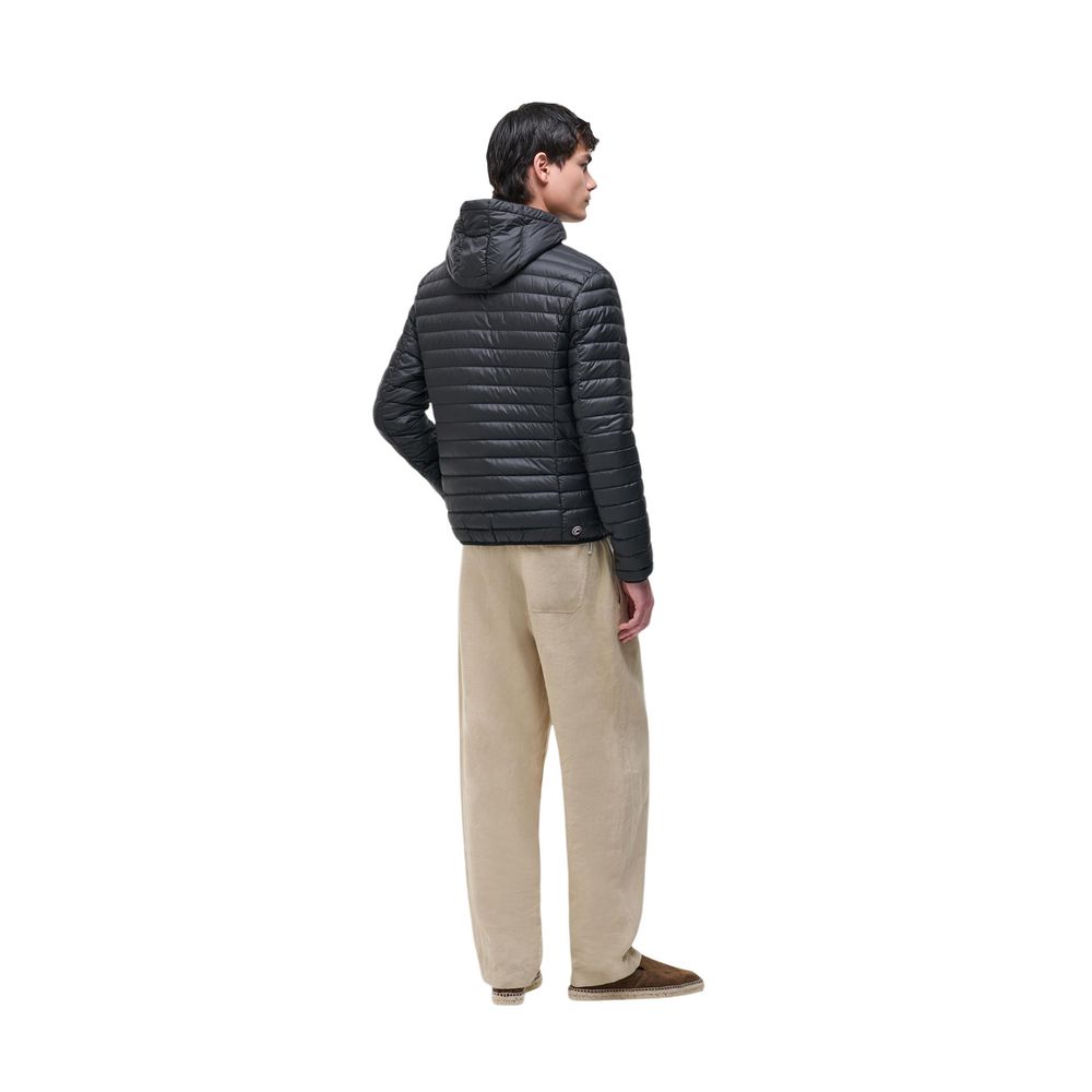 Hooded Overcoat by Colmar Originals for men in polyamide black features a contemporary silhouette showcasing a contemporary hooded neckline and refined lightweight, pockets, hooded & insulated for a sophisticated finish.