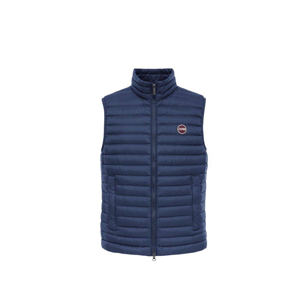 Vest by Colmar Originals for men in polyamide blue features a stylish silhouette, showcasing distinct lightweight, pockets & insulated and a refined high-collar neckline for a truly stylish finish.