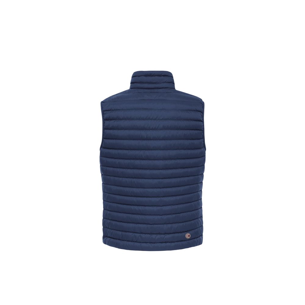 Vest by Colmar Originals for men in polyamide blue features an on trend silhouette, showcasing a sophisticated high-collar neckline and premium lightweight, pockets & insulated for a truly on trend finish.