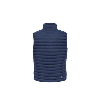 Vest by Colmar Originals for men in polyamide blue features an on trend silhouette, showcasing a sophisticated high-collar neckline and premium lightweight, pockets & insulated for a truly on trend finish.
