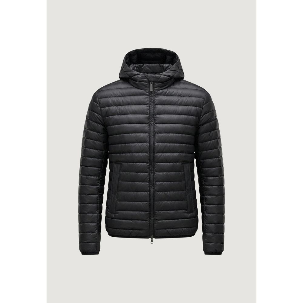 Hooded Overcoat by Colmar Originals for men in polyamide black features an voluminous silhouette, showcasing distinct lightweight, pockets, hooded & insulated and a voluminous for a truly voluminous aesthetic.