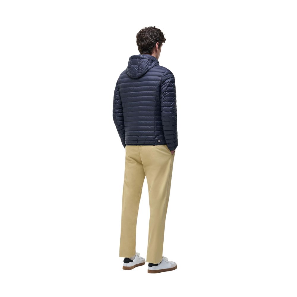 Hooded Windbreaker Jacket by Colmar Originals for men in polyamide blue showcases a urban chic silhouette, detailed with a urban chic hooded neckline and functional lightweight, pockets, hooded, insulated & windproof for a polished finish.