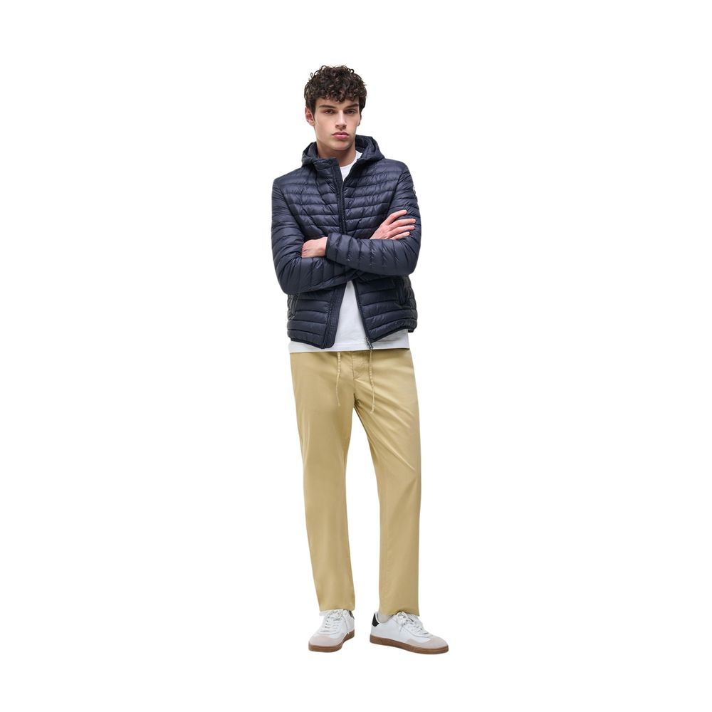 Hooded Windbreaker Jacket by Colmar Originals for men in polyamide blue presents a resilient silhouette, artfully detailed with a sophisticated hooded neckline and functional lightweight, pockets, hooded, insulated & windproof for a resilient finish.