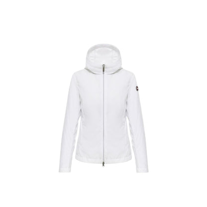 Hooded Windbreaker Jacket by Colmar Originals for women in polyester white showcases a modern silhouette, integrating hooded & windproof and a modern hooded neckline for a sophisticated finish.