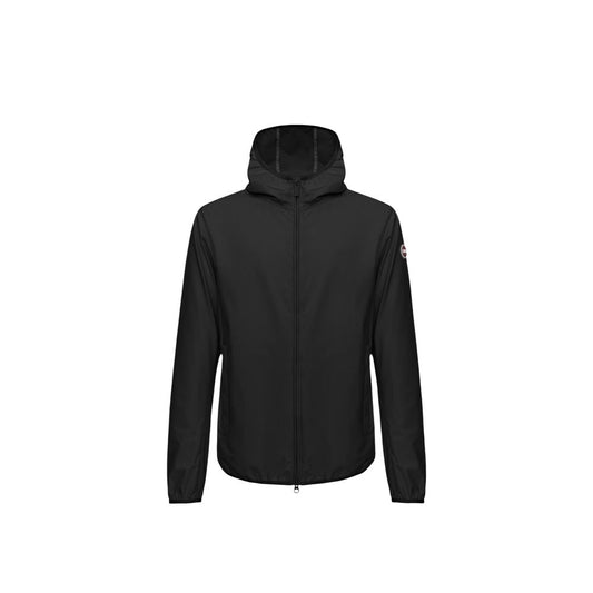 Colmar Originals Men's Stretch Polyester Hooded Windbreaker Jacket - Black