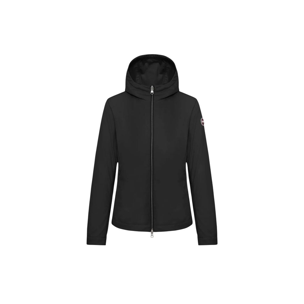 Hooded Windbreaker Jacket by Colmar Originals for women in polyester black showcases a modern silhouette, integrating hooded & windproof and a modern hooded neckline for a sophisticated finish.