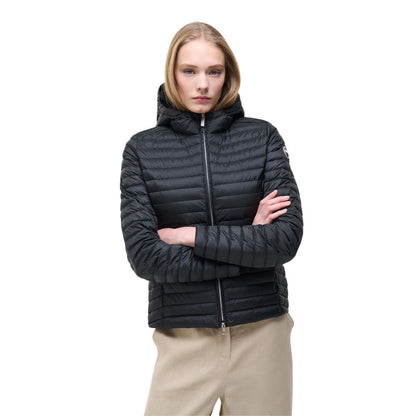 Hooded Overcoat by Colmar Originals for women in polyamide black features a contemporary silhouette showcasing a contemporary hooded neckline and refined lightweight, pockets, hooded & insulated for a sophisticated finish.