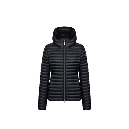 Hooded Overcoat by Colmar Originals for women in polyamide black presents a luxurious silhouette, showcasing a luxurious and sophisticated lightweight, pockets, hooded & insulated for a premium, luxurious look.
