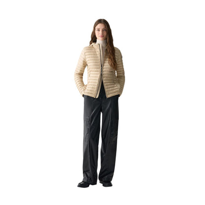 Hooded Overcoat by Colmar Originals for women in polyamide beige presents a luxurious silhouette, showcasing a luxurious and sophisticated lightweight, pockets, hooded & insulated for a premium, luxurious look.
