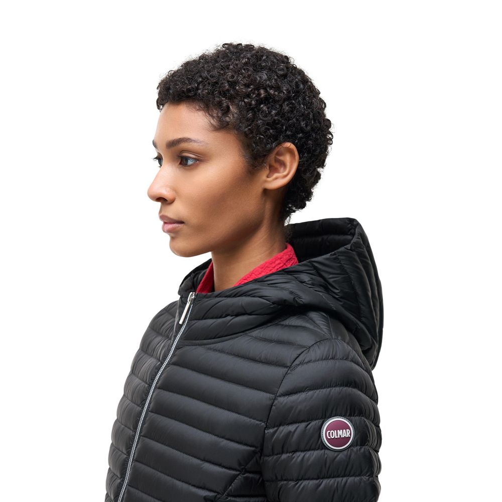 Hooded Windbreaker Jacket by Colmar Originals for women in polyamide black showcases a urban chic silhouette, detailed with a urban chic hooded neckline and functional lightweight, pockets, hooded, insulated & windproof for a polished finish.