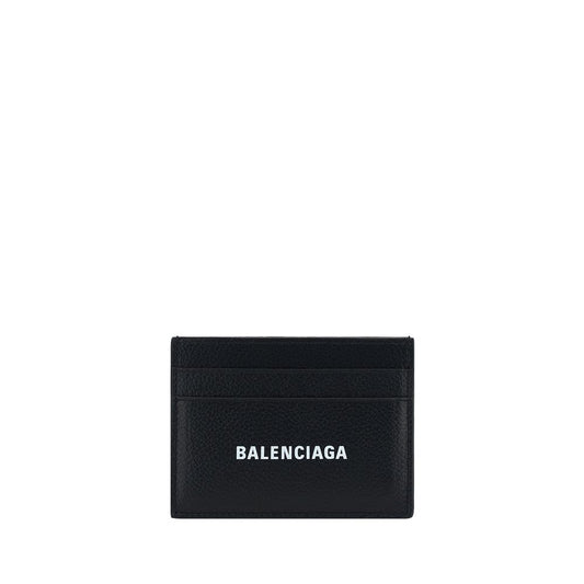 Cardholder Wallet by Balenciaga for men in bos taurus calfskin leather black & monogram presents a streamlined silhouette, showcasing the sophisticated design of the Bos Taurus Calfskin Leather Cardholder Wallet collection with functional card-organization compact-design.