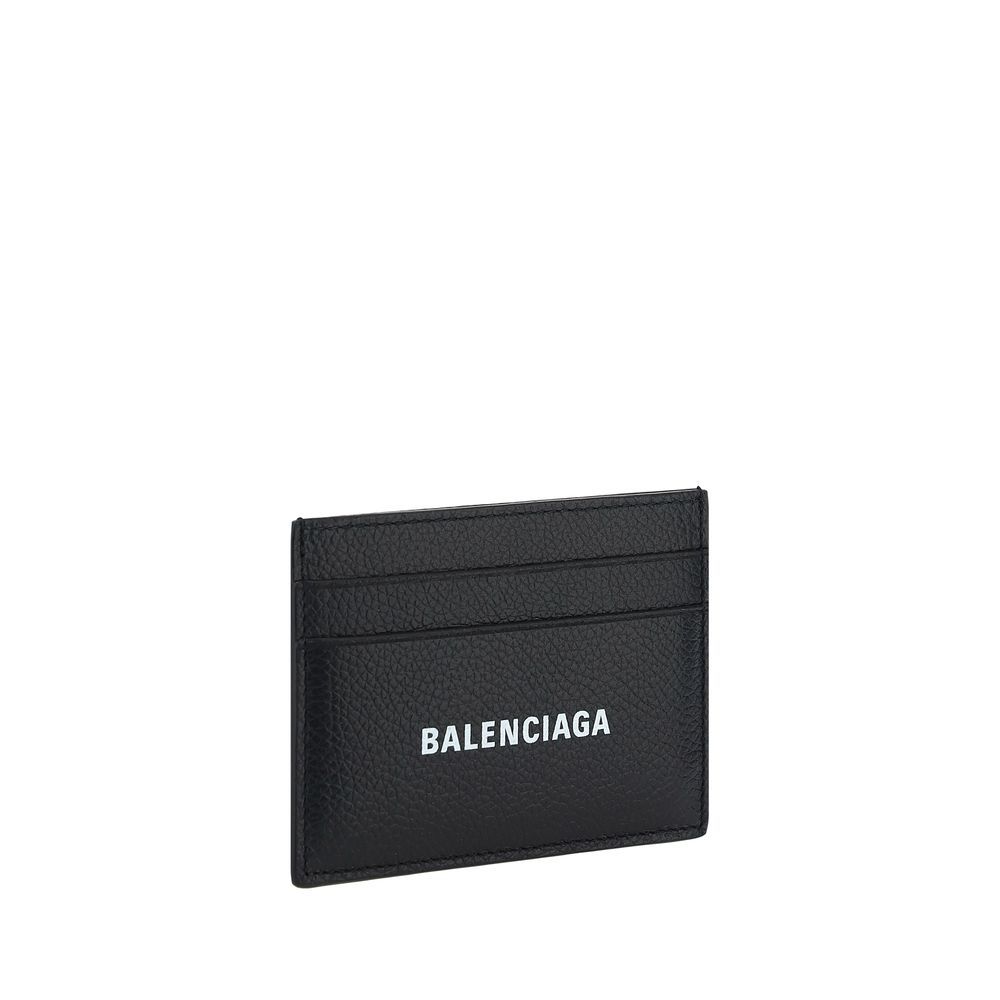 Cardholder Wallet by Balenciaga for men in bos taurus calfskin leather black & monogram showcases a discerning silhouette, artfully capturing the essence of Bos Taurus Calfskin Leather Cardholder Wallet with its functional card-organization compact-design.