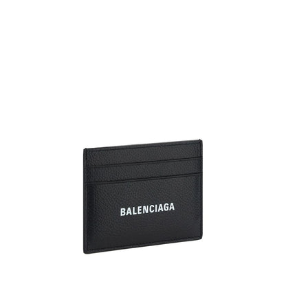 Cardholder Wallet by Balenciaga for men in bos taurus calfskin leather black & monogram showcases a discerning silhouette, artfully capturing the essence of Bos Taurus Calfskin Leather Cardholder Wallet with its functional card-organization compact-design.
