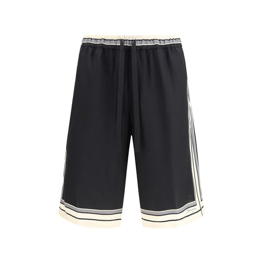 Short Trousers by Dolce & Gabbana for men in silk multicolor & striped showcases a effortlessly chic silhouette, artfully tailored with a effortlessly chic regular-fit, a short cut, and a refined for a effortlessly chic finish.