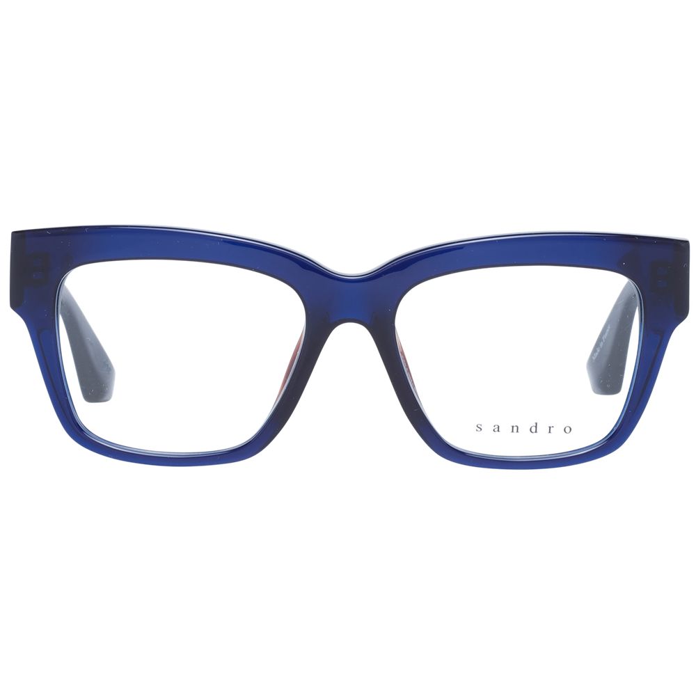 Eyeglasses Frames by Sandro for women in blue showcases a reflective silhouette, artfully incorporating a sophisticated blue coloured frame with a distinct full-frame frame design.