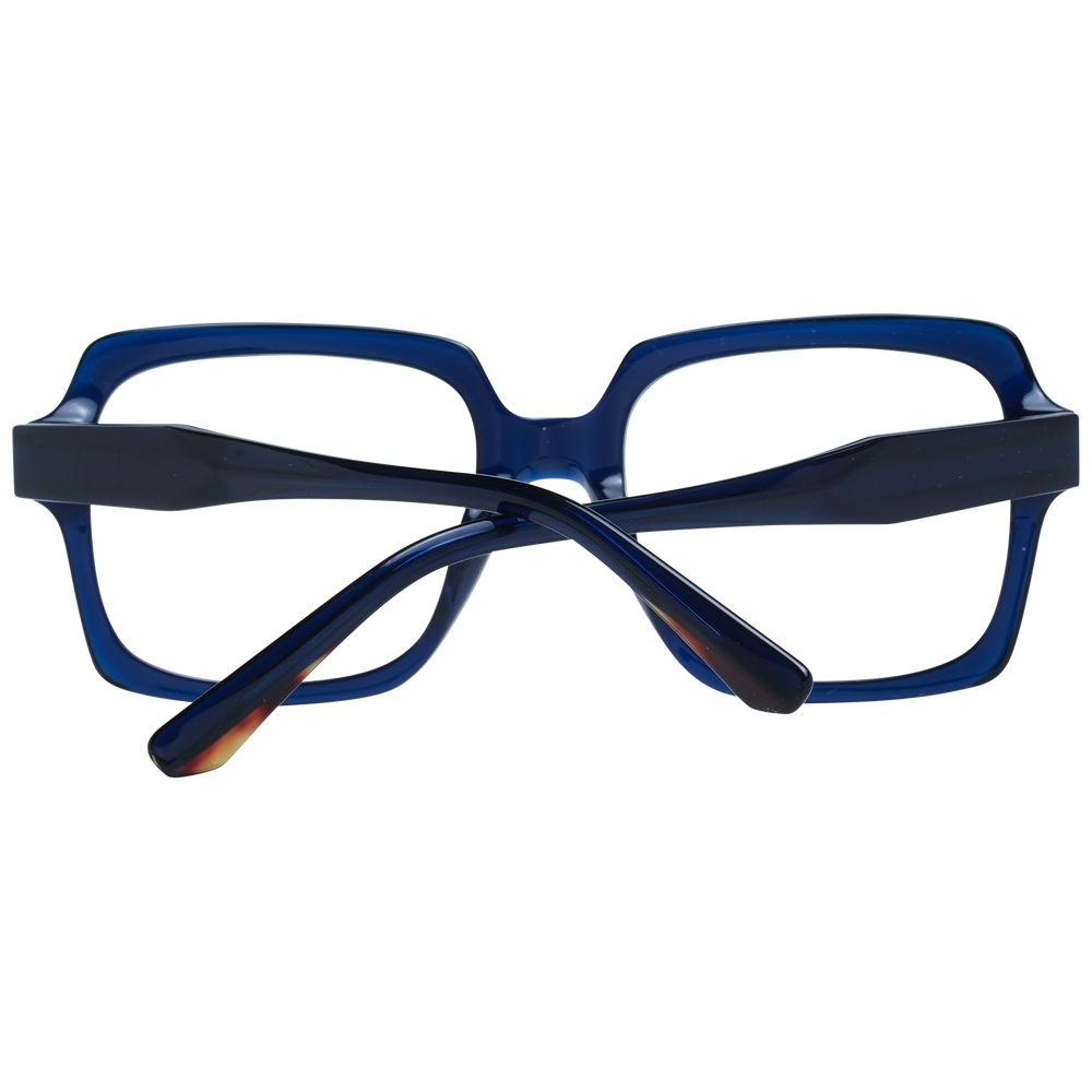 Eyeglasses Frames by Sandro for women in polyurethane blue showcases a reflective silhouette, artfully incorporating a sophisticated blue coloured frame with a distinct full-frame frame design.