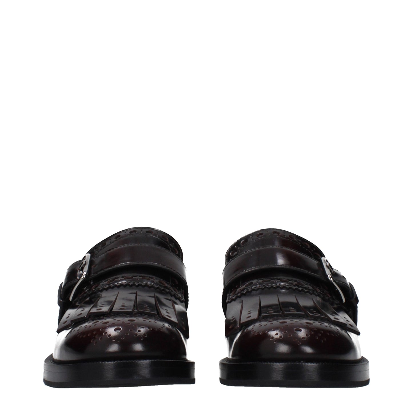 Flat Loafer Slip-On Shoes by Church's for women in leather red features an ergonomic silhouette, perfectly showcasing Women's Leather Flat Loafer Slip-On Shoes with its distinct flat and elegant .