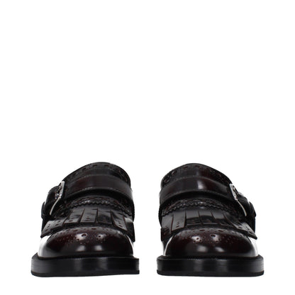 Flat Loafer Slip-On Shoes by Church's for women in leather red features an ergonomic silhouette, perfectly showcasing Women's Leather Flat Loafer Slip-On Shoes with its distinct flat and elegant .