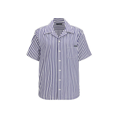 Shirt by Dolce & Gabbana for men in cotton blue, multicolor, patterned, signature & striped, featuring a nuanced and nuanced for a sophisticated finish.