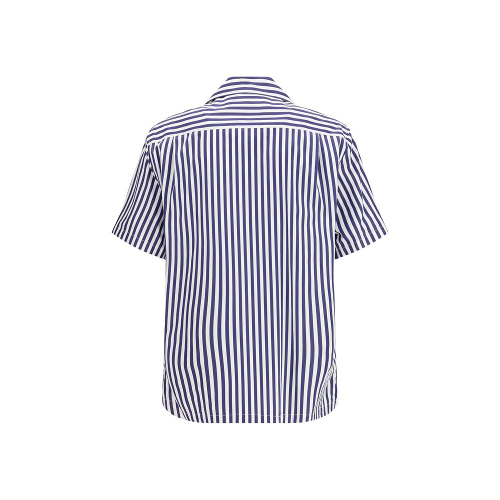 Shirt by Dolce & Gabbana for men in cotton blue, multicolor, patterned, signature & striped showcases a sublime silhouette, artfully detailed with a sublime and for a sophisticated, sublime finish.