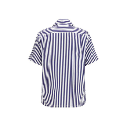 Shirt by Dolce & Gabbana for men in cotton blue, multicolor, patterned, signature & striped showcases a sublime silhouette, artfully detailed with a sublime and for a sophisticated, sublime finish.
