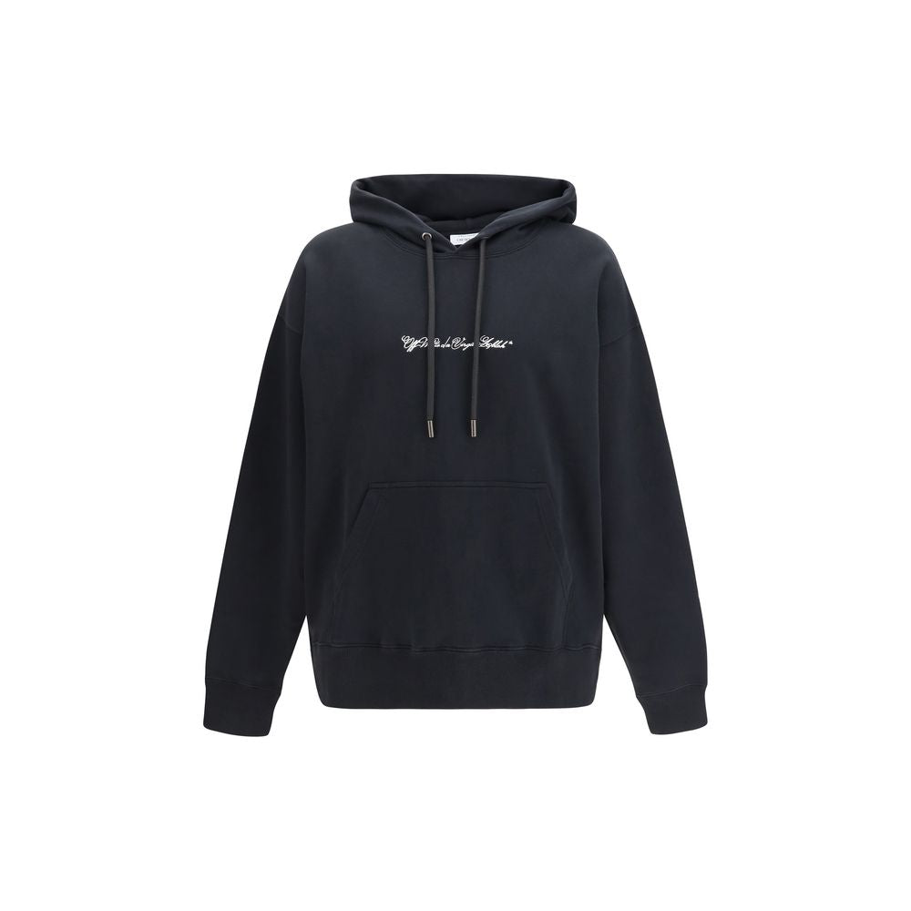 Sweatshirt Hoodie by Off-White for men in cotton black, natural, white & patterned features an avant-garde silhouette, showcasing a sophisticated hooded neckline and detail for a truly avant-garde finish.