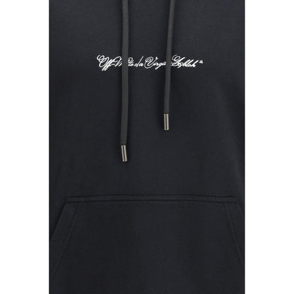 Sweatshirt Hoodie by Off-White for men in cotton black, natural, white & patterned features an dramatic silhouette, showcasing a sophisticated hooded neckline and dramatic for a refined, modern aesthetic.
