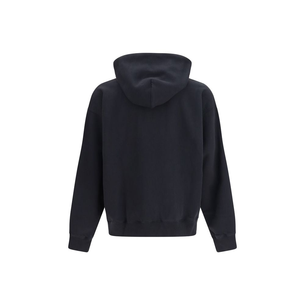 Sweatshirt Hoodie by Off-White for men in cotton black, white & signature features an luminous silhouette, showcasing a sophisticated hooded neckline and for a truly luminous look.