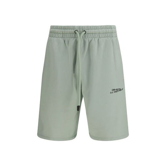 Activewear Shorts by Off-White for men in cotton bicolour, white & print features a kinetic silhouette, showcasing with a kinetic relaxed-fit & regular-fit, short, and for a premium athletic look.