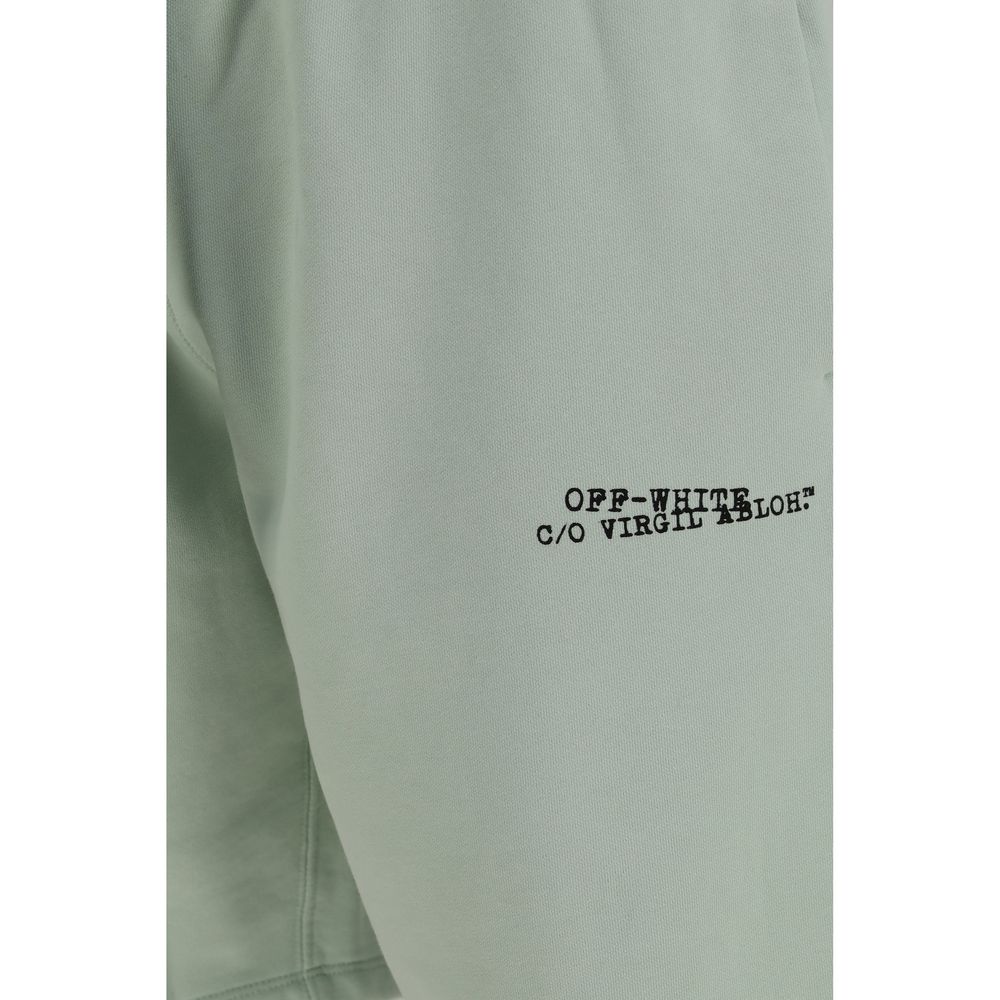 Activewear Shorts by Off-White for men in cotton bicolour, white & print features a kinetic silhouette, showcasing with a kinetic relaxed-fit & regular-fit, short, and for a premium athletic look.
