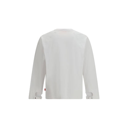 Activewear T-Shirt by Diesel for men in organic cotton white features an athletic silhouette with sleeves and a neckline, enhanced by high-performance .