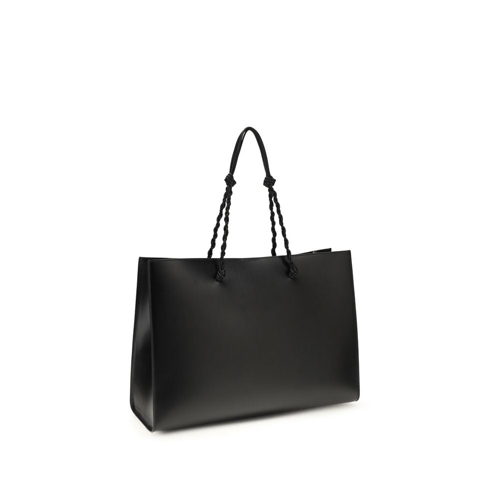 Tote Shoulder Bag by Jil Sander for women in bos taurus calf leather black & signature showcases a enviable silhouette, artfully detailed with a secure magnetic & button, organized , and versatile handle for a enviable look.