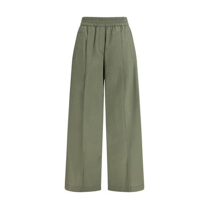Casual Pants by Brunello Cucinelli for women in wool cotton & polyamide bicolour features an sartorial relaxed-fit & regular-fit and long with a cut for a sartorial finish.
