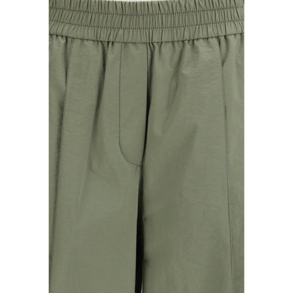 Casual Pants by Brunello Cucinelli for women in wool cotton & polyamide bicolour features an refined tailoring silhouette, showcasing a premium relaxed-fit & regular-fit with a and long cut for a refined tailoring look.