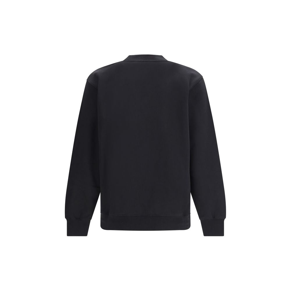 Sweatshirt by Philipp Plein for men in cotton black showcases a slouchy chic silhouette, artfully detailed with a slouchy chic round neckline and for a slouchy chic finish.