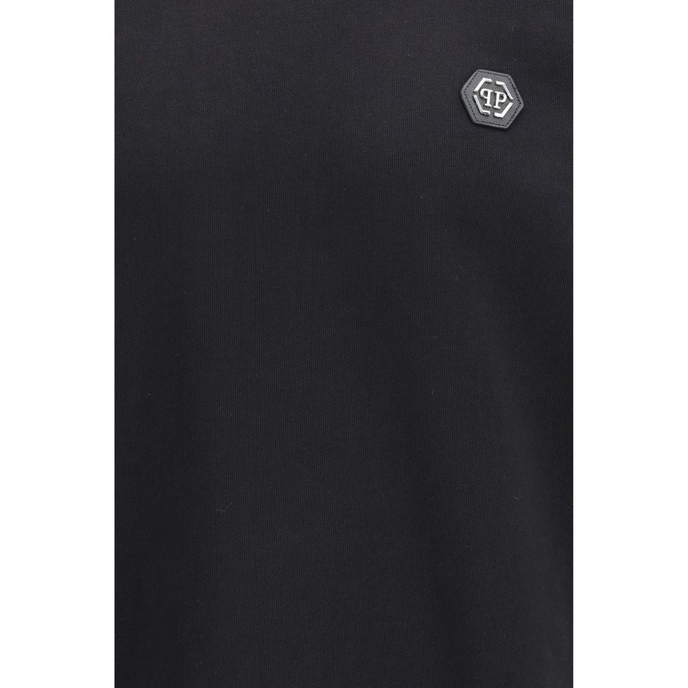 Sweatshirt by Philipp Plein for men in cotton black features an exquisite silhouette, showcasing and details for a exquisite look.