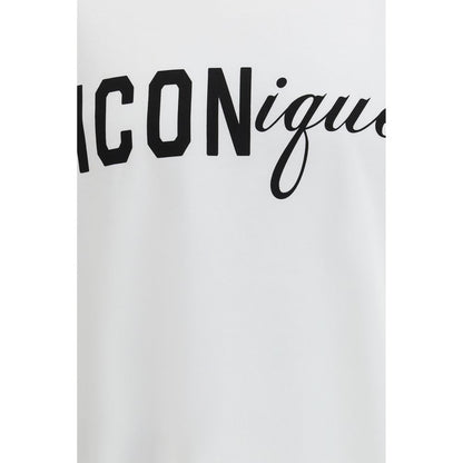 T-Shirt by Dsquared² for men in cotton white & print features a plush silhouette, showcasing a sophisticated and for a truly plush finish.