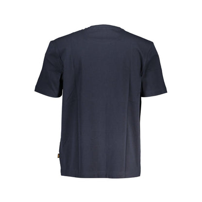 T-Shirt by Hugo Boss for men in stretch organic cotton blue features a plush silhouette, showcasing a sophisticated and for a truly plush finish.