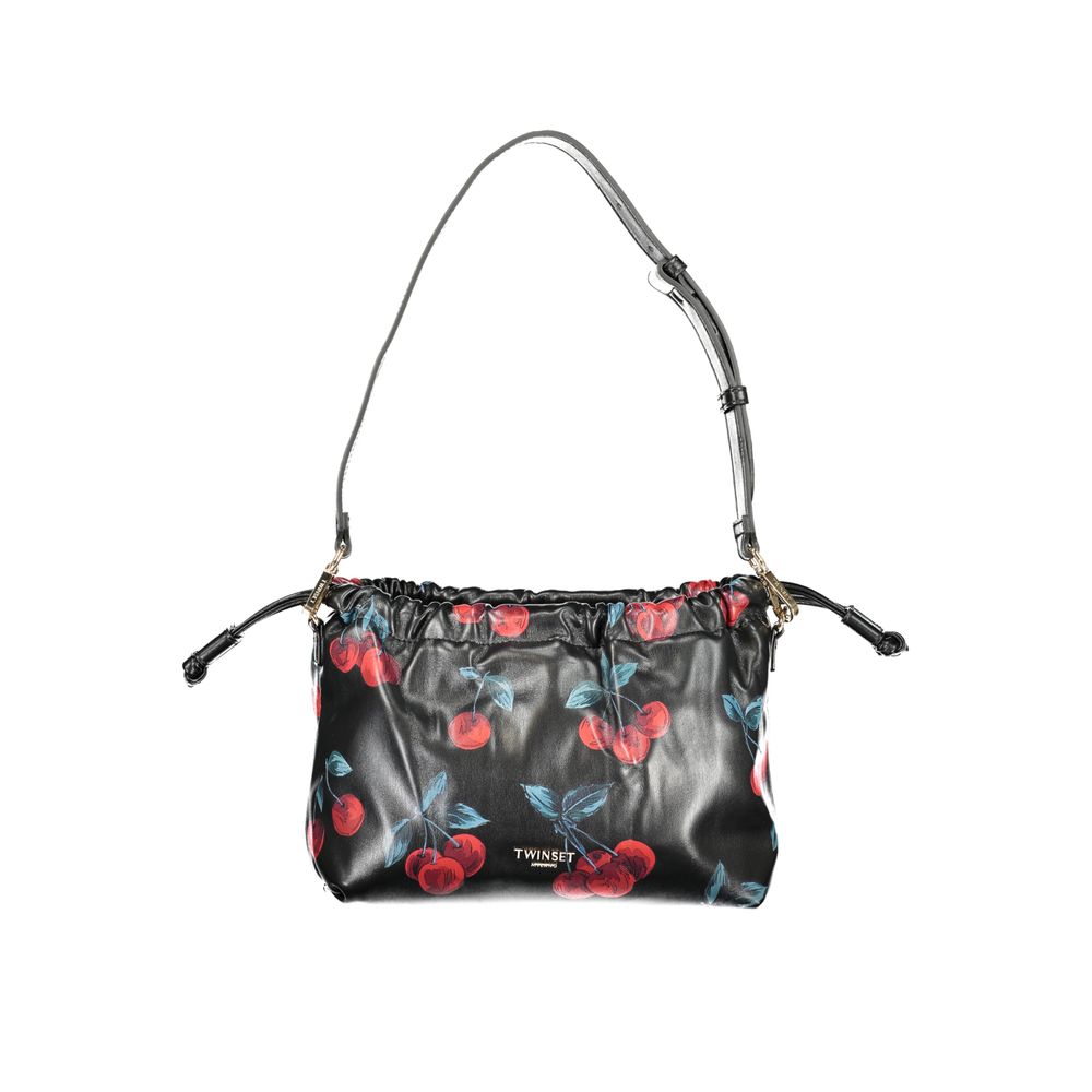 Shoulder Handbag by Twinset for women in polyurethane leather black & brown features a refined silhouette, showcasing a secure , organized , and versatile shoulder-strap for a refined finish.