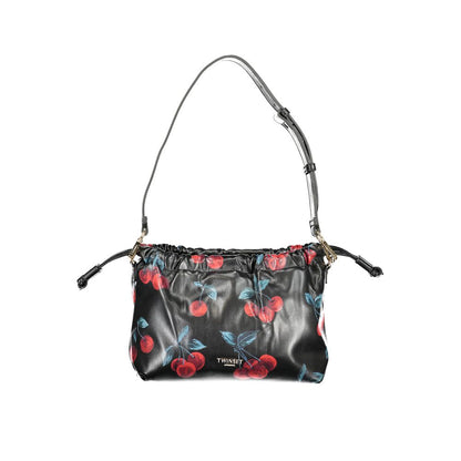 Shoulder Handbag by Twinset for women in polyurethane leather black & brown features a refined silhouette, showcasing a secure , organized , and versatile shoulder-strap for a refined finish.