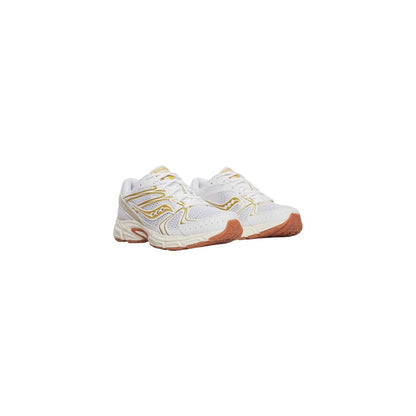 Saucony Women's Athletic Synthetic Polyurethane Leather Sneakers - White Gold