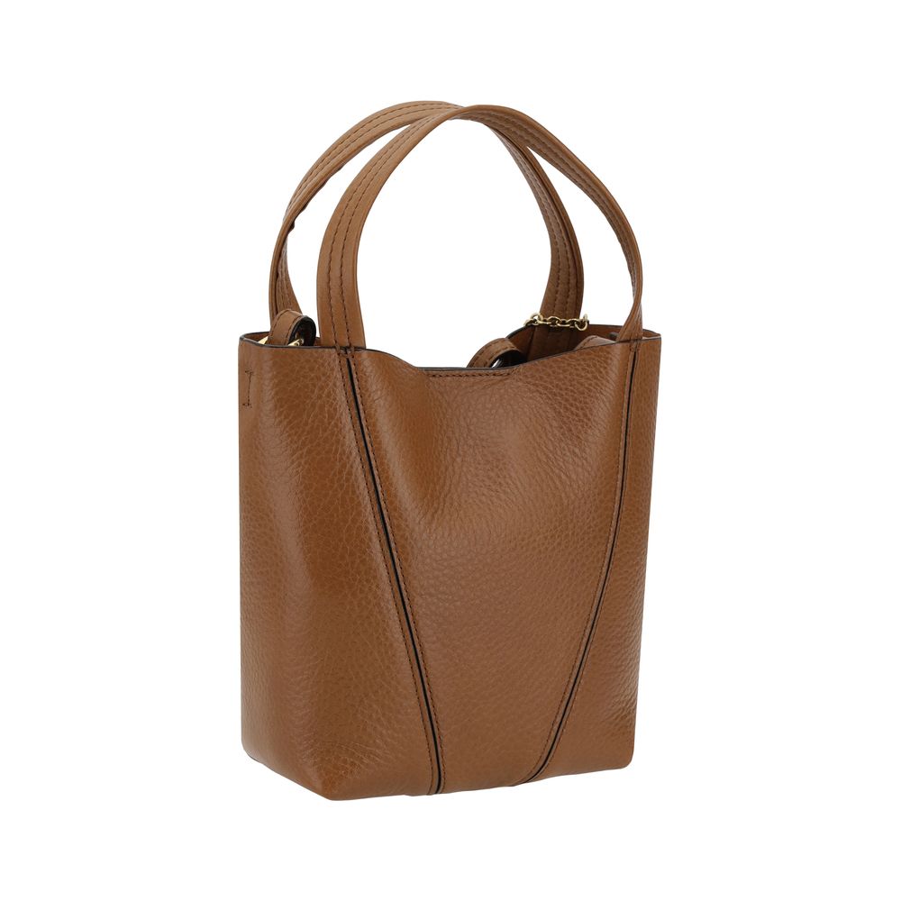 Shoulder Bag by Chloé for women in bos taurus grained leather brown, signature & monogram features an effortlessly chic silhouette with a secure magnetic & button, ample single-compartment, and versatile shoulder-strap, handle & adjustable-strap for effortlessly chic everyday luxury.