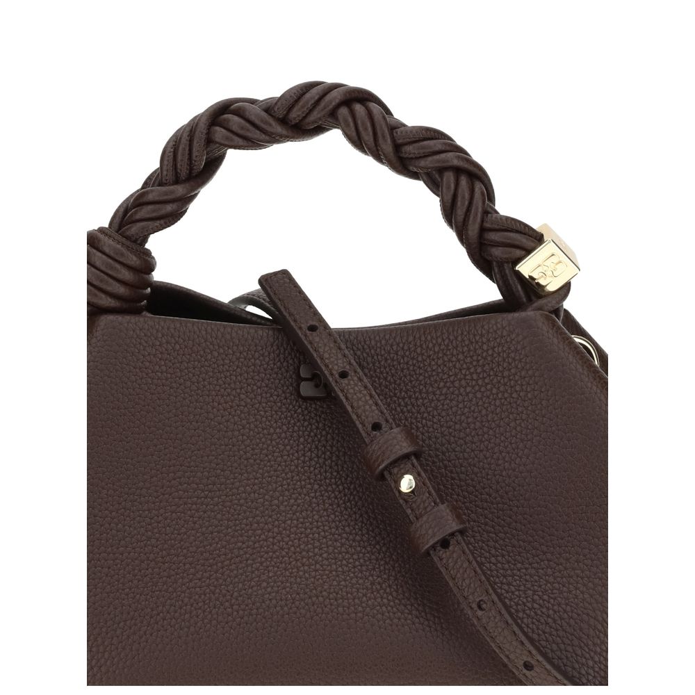Small Handbag by Ganni for women in polyester & polyurethane brown features a exquisite silhouette, showcasing a secure magnetic and exquisite with versatile shoulder-strap, adjustable-strap & handle for a exquisite finish.