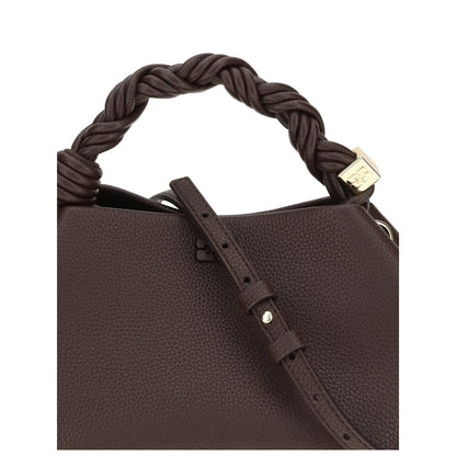 Small Handbag by Ganni for women in polyester & polyurethane brown features a exquisite silhouette, showcasing a secure magnetic and exquisite with versatile shoulder-strap, adjustable-strap & handle for a exquisite finish.