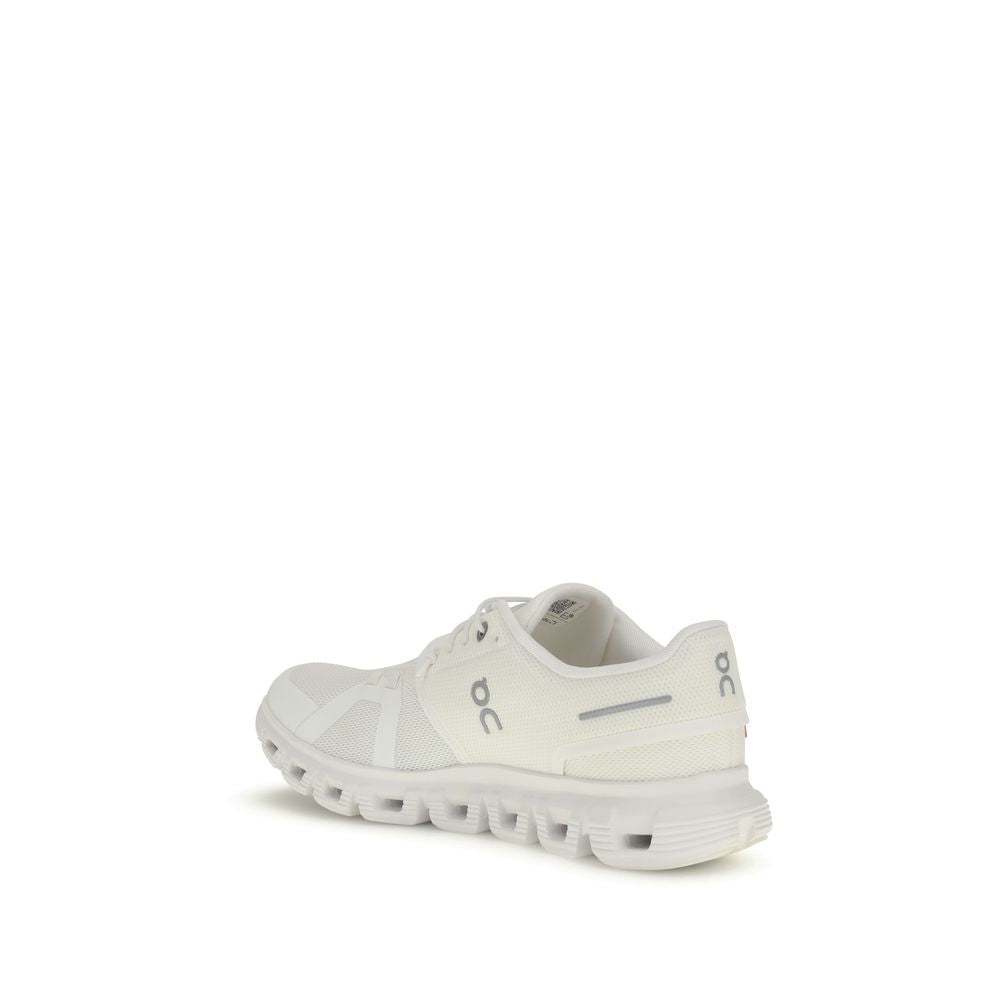 Athletic Sneakers by ON for women in tu polyester & polyurethane white presents a sleek silhouette, perfectly capturing the athletic style essence of Women's Athletic TU Polyester & Polyurethane Sneakers with its sleek design and premium finish.