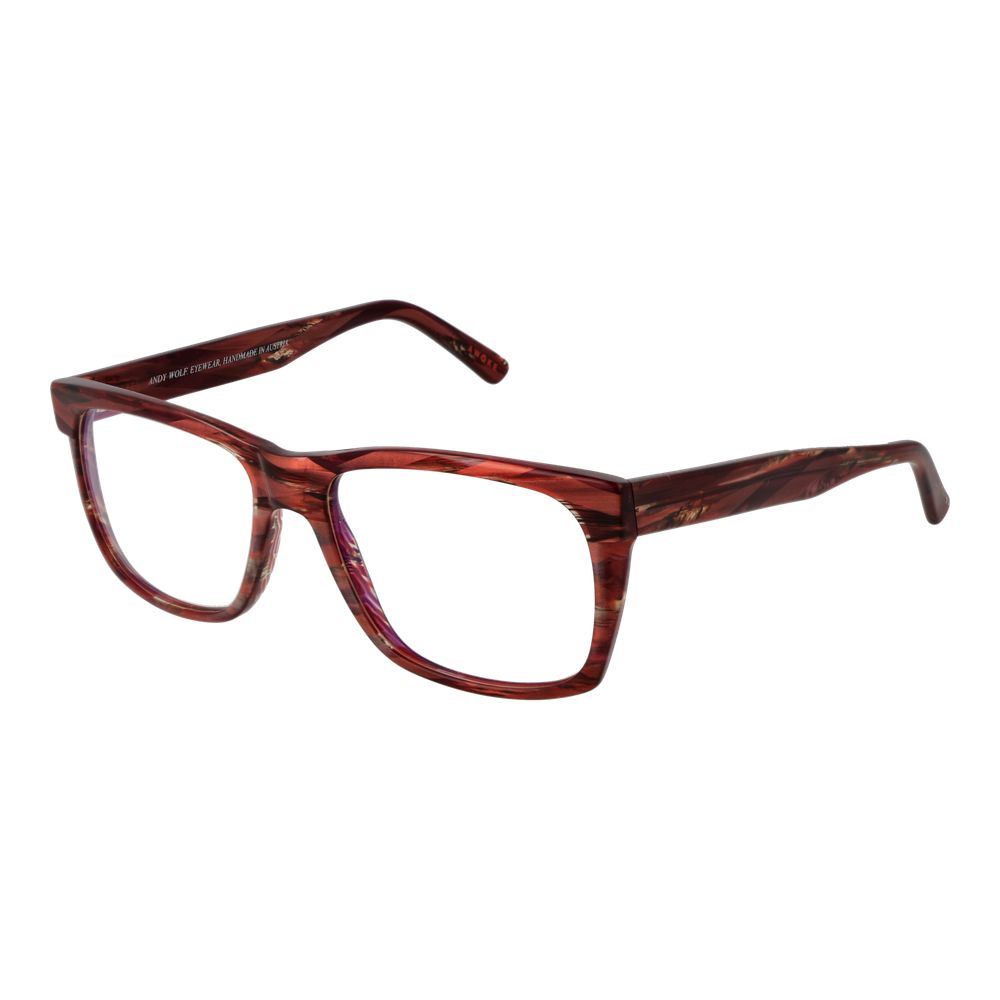Eyeglasses Frames by Andy Wolf for unisex in acetate multicolor showcases a refined full-frame frame design with a refined red coloured frame finish for a refined and sophisticated look.